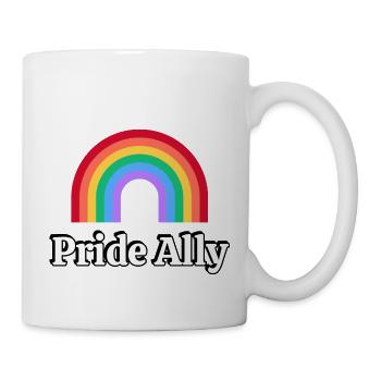 Fierté Allié Arc-en-ciel - Mug blanc - blanc - Droite