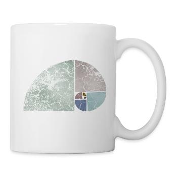 Fibonacci Spiral Sequence - Light Colored 1 - Mug - white - Right