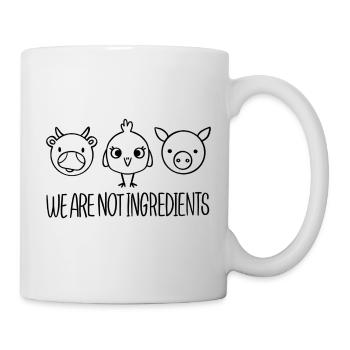 Vegan body - Black and white - Mug blanc - blanc - Droite