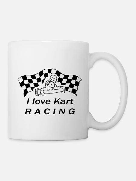 kart racing love - Mug blanc - blanc