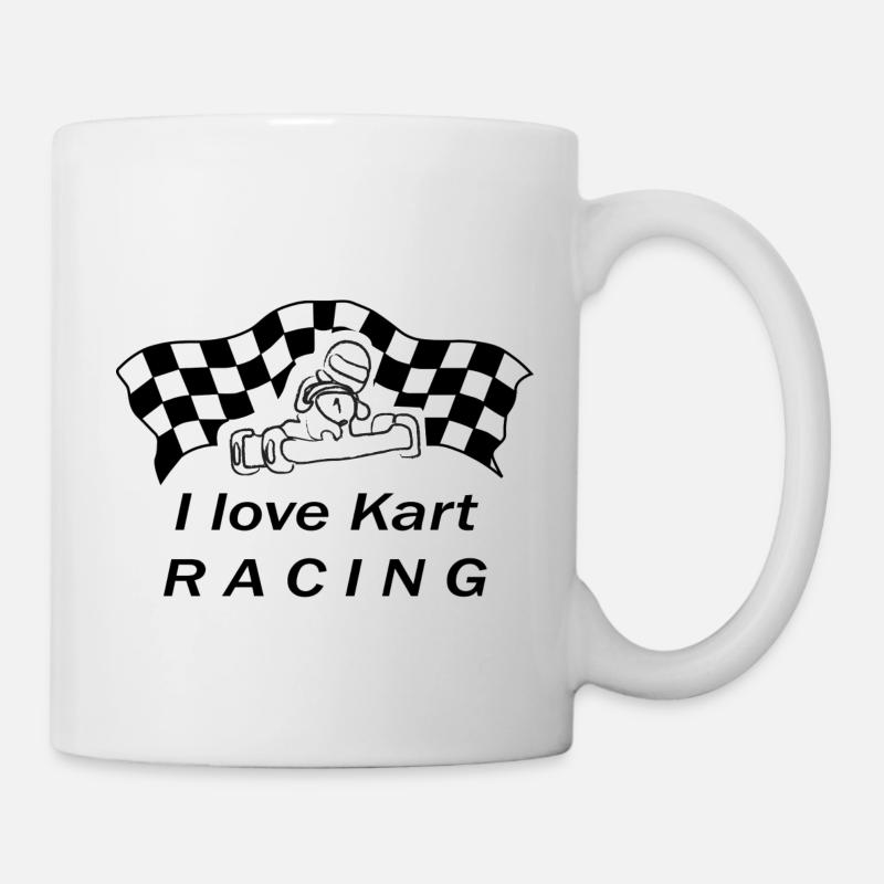 kart racing love - Mug blanc - blanc