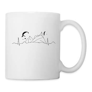 Gleitschirm EKG - Tasse - Weiß - Rechts