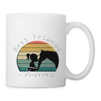 Best Friends forever - Amour des chevaux - Mug blanc - blanc - Droite