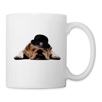 Bulldog hat British - Mug - white - Right