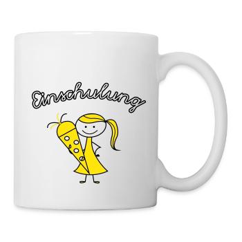 einschulung mädchen - Tasse - Weiß - Rechts