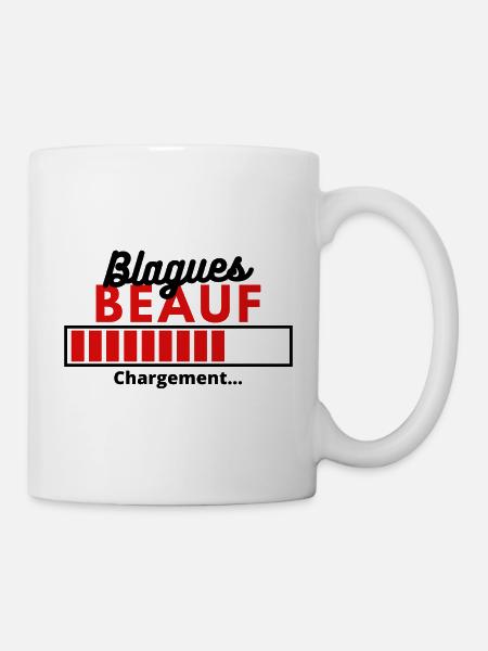Blagues beauf chargement - Mug blanc - blanc