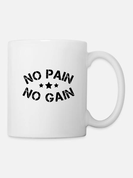 No pain no gain - Mug blanc - blanc