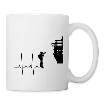 Schiffsspotter Shipspotter Schiff Spotting Idee - Tasse - Weiß - Rechts