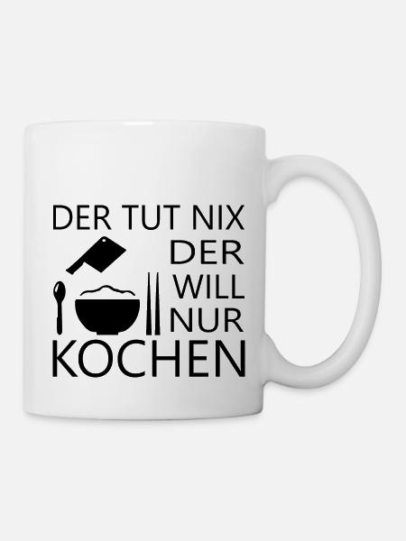 Koch kochen backen - Tasse - Weiß
