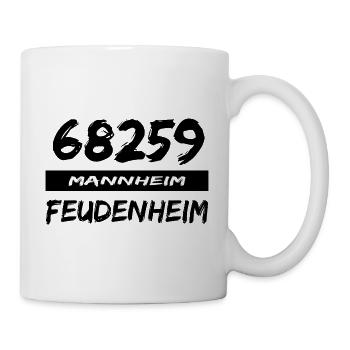 68259 Mannheim Feudenheim Postleitzahl tshirt - Tasse - Weiß - Rechts