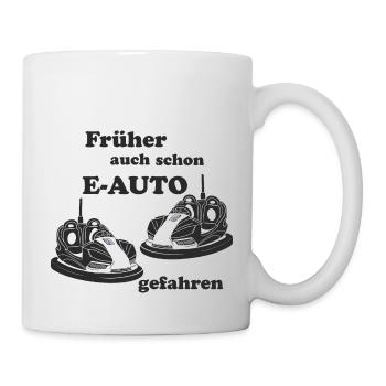 E Auto gefahren Elektro - Tasse - Weiß - Rechts