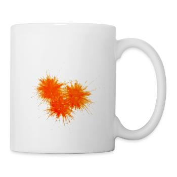 Paintball Farbe Splash Splatter Spaß Treffer bunt - Tasse - Weiß - Rechts