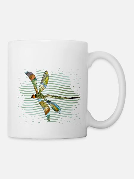 Libelle - Tasse - Weiß
