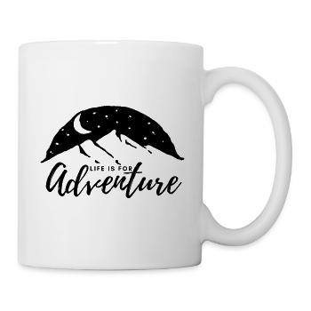 life is for adventure - Mug - white - Right