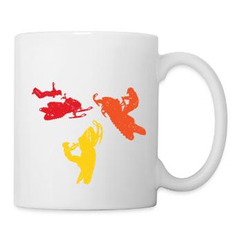 Retro Snowmobile Vintage Snow Mobile Winter - Mug - white - Right