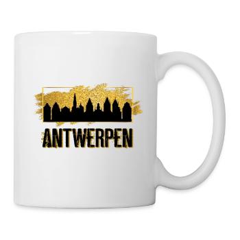 Anvers Belgique Ville Skyline Patrie Amour Gold - Mug blanc - blanc - Droite