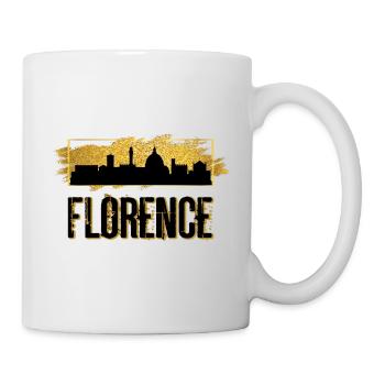 Florence Italie Ville Skyline Patrie Amour Or - Mug blanc - blanc - Droite