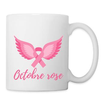 Octobre rose Lutte contre le cancer du sein - Mug blanc - blanc - Droite