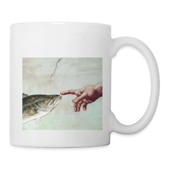 Gottes Hand Fisch - Tasse - Weiß - Rechts