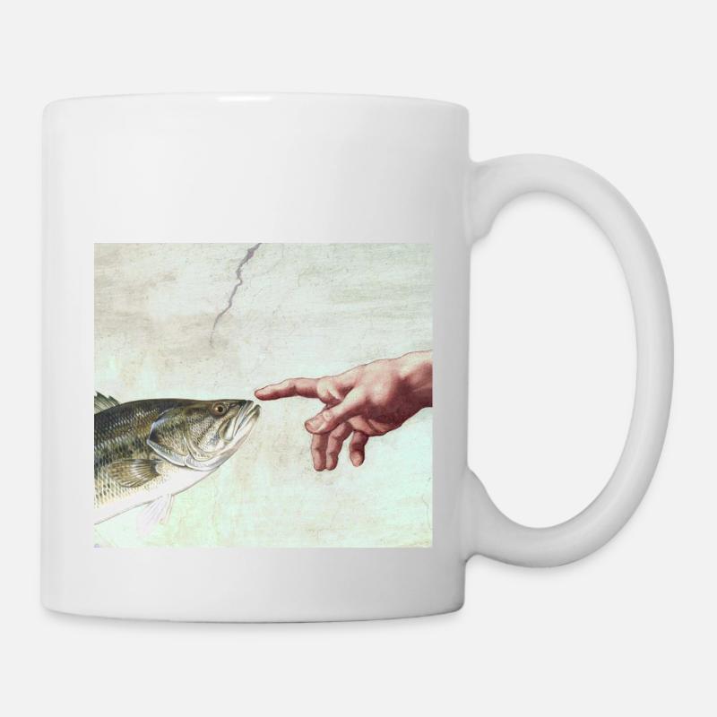 Gottes Hand Fisch - Tasse - Weiß