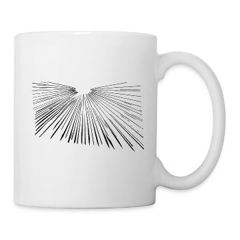Vintage Linien in den Horizont - Tasse - Weiß - Rechts