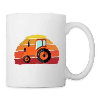 Tracteur - Mug blanc - blanc - Droite