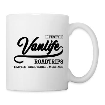 Lifestyle van life travels discoveries meetings - Mug - white - Right