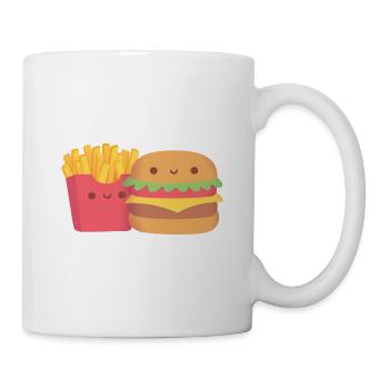 Mignonnes Français frites et burger pair - Mug blanc - blanc - Droite