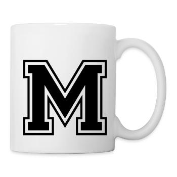 Letter M Team Football Baseball Basketball University - Mug - white - Right