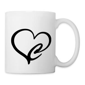 Herz Buchstabe C - Tasse - Weiß - Rechts