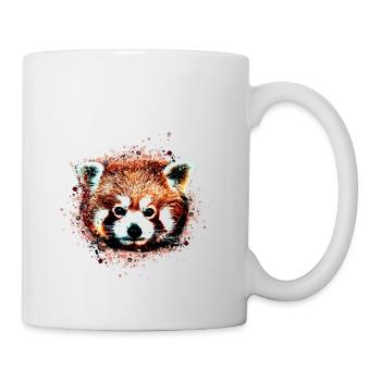 Panda roux, graffiti, peinture, ours panda, ours, marron - Mug blanc - blanc - Droite
