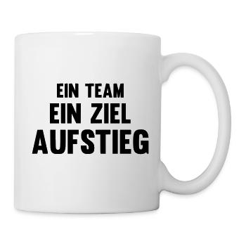 Ein Team ein Zeil Aufstieg - Tasse - Weiß - Rechts