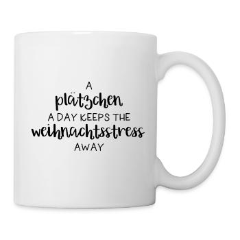 Naschkatze Weihnachten - Tasse - Weiß - Rechts