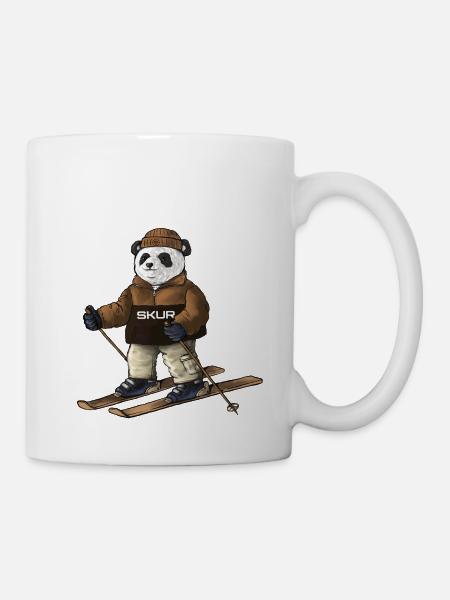Panda sport by skur - Ski Skieur - Mug blanc - blanc