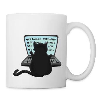 lustige Katze Teenager - Tasse - Weiß - Rechts