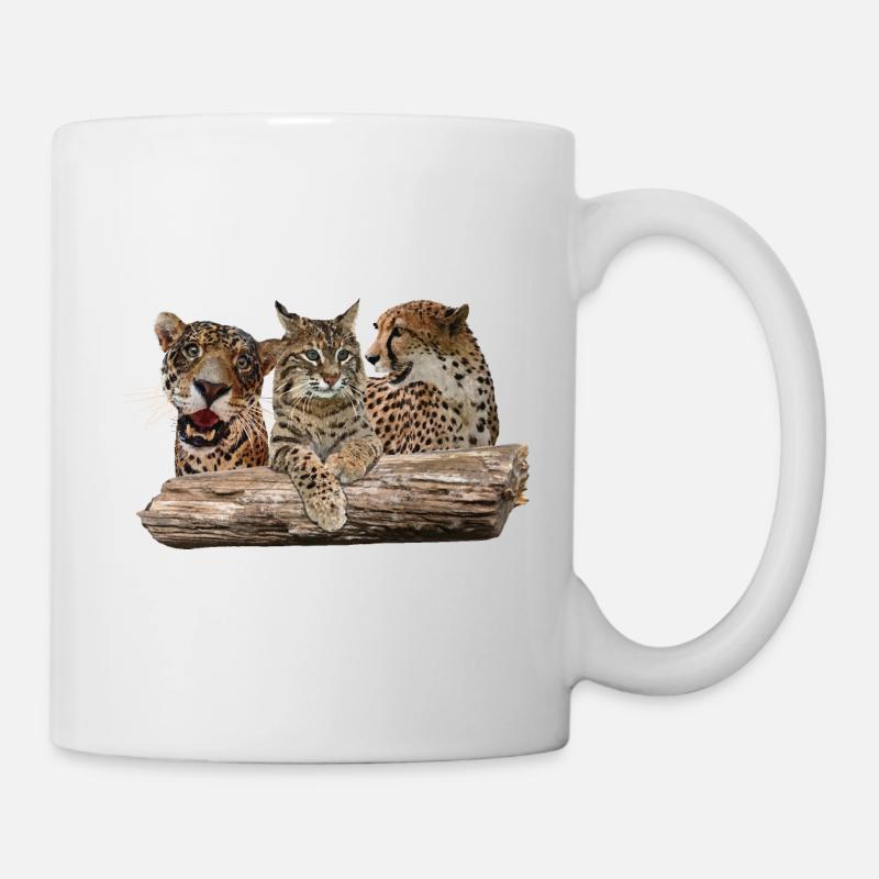 Lynx, Jaguar et Guépard - Mug blanc - blanc