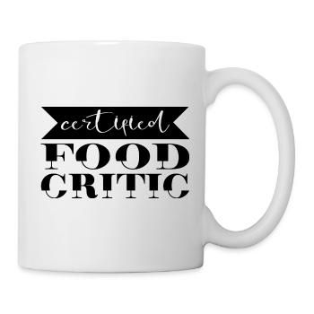 Critique gastronomique certifiée - Mug blanc - blanc - Droite