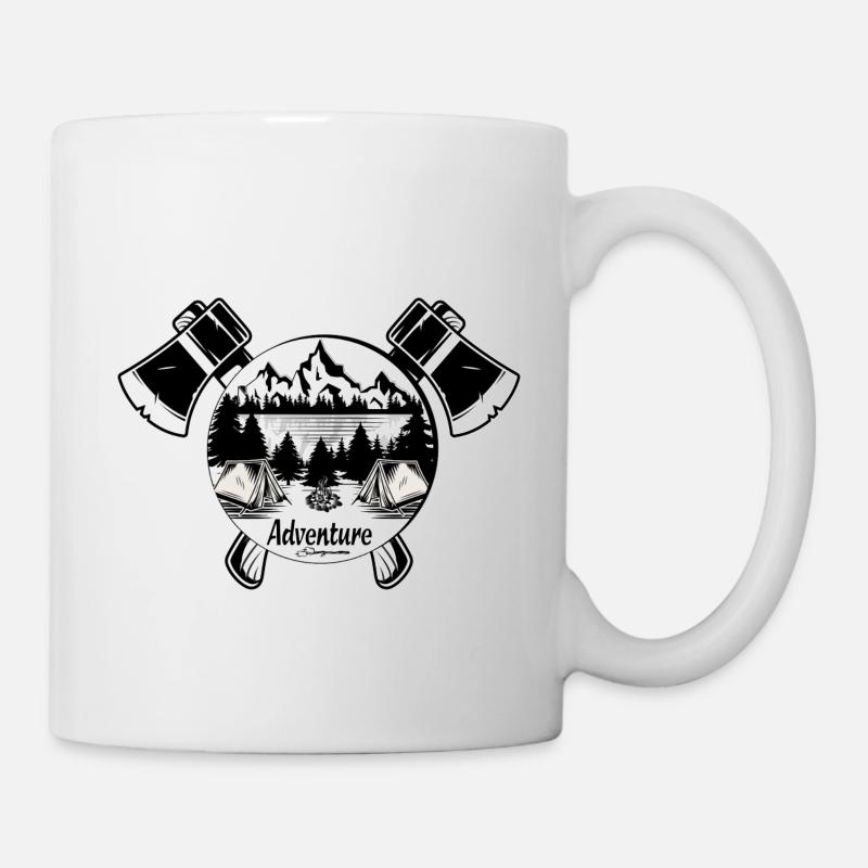 Camping d’aventure - Mug blanc - blanc
