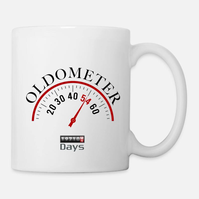 Oldometer 54. Geburtstag - Tasse - Weiß