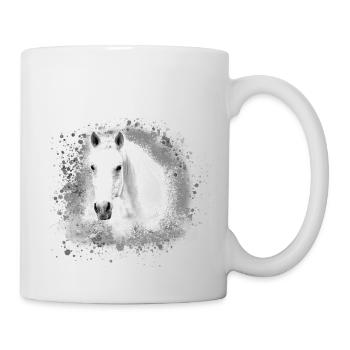 Schimmel, Pferd,weisses Pferd, Graffiti,haflinger - Tasse - Weiß - Rechts