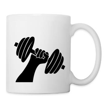 Dumbbell Weights - Mug - white - Right