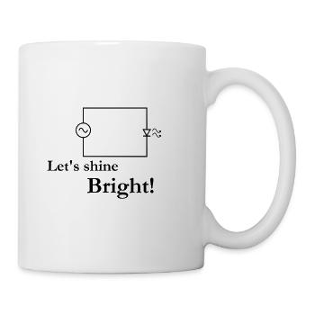 Brillez l’électronique schématique brillante - Mug blanc - blanc - Droite