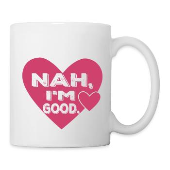Close, I'm Good. Single Anti Valentine's Day - Mug - white - Right