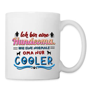hund oma haustier enkelin dogge anerkennung beste - Tasse - Weiß - Rechts
