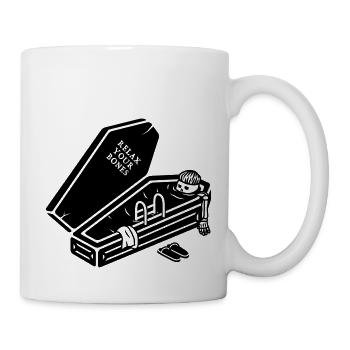 Baignoire squelette de cercueil - Mug blanc - blanc - Droite