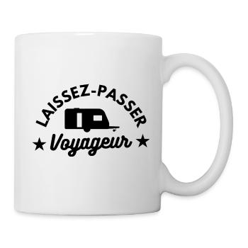 Laissez passer voyageur. Caravane - Mug blanc - blanc - Droite