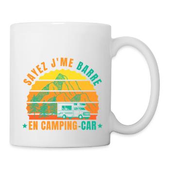 j me barre en camping car - Mug blanc - blanc - Droite