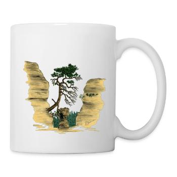 Montagnes de grès de l’Elbe - Mug blanc - blanc - Droite