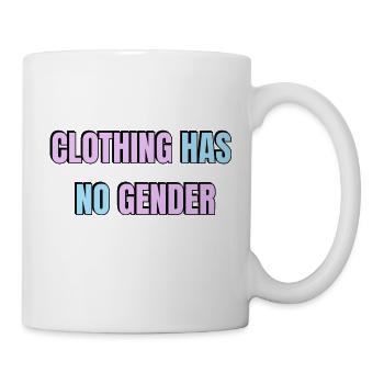 LES VÊTEMENTS N’ONT PAS DE GENRE rose et bleu - Mug blanc - blanc - Droite