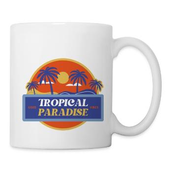 TROPICAL PARADISE - Good Vibes. time to chill. NEW - Mug - white - Right